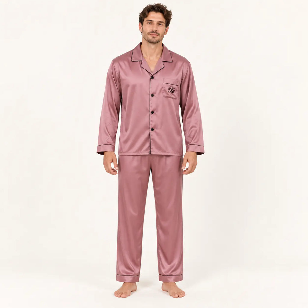 Pyjama Vêtements De Nuit Satin Couple – vue 3 | le Juste Pyjama