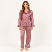 Pyjama Vêtements De Nuit Satin Couple – vue 4 | le Juste Pyjama