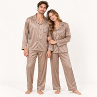 Pyjama Vêtements De Nuit Satin Couple – vue 7 | le Juste Pyjama