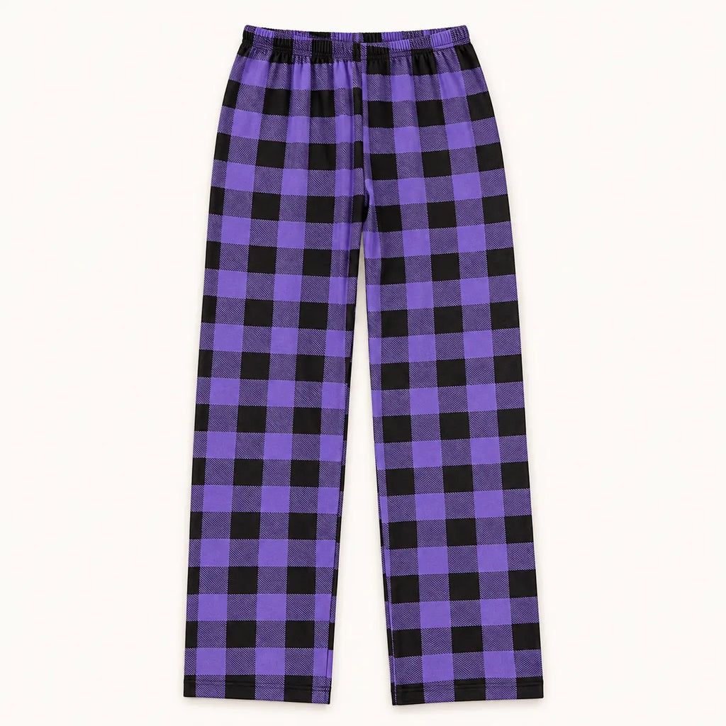 Pyjama À Carreaux coloris violet | le Juste Pyjama