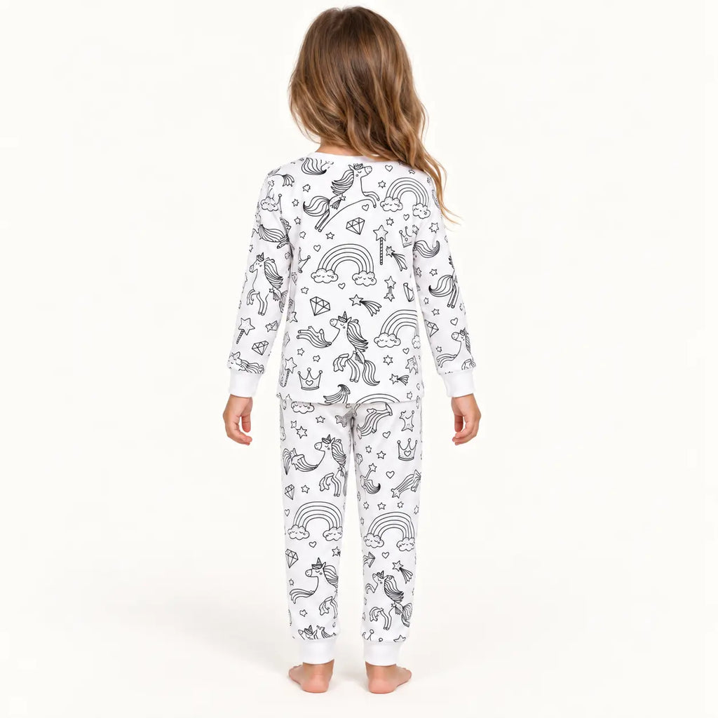 Pyjama À Colorier En Coton – vue 2 | le Juste Pyjama