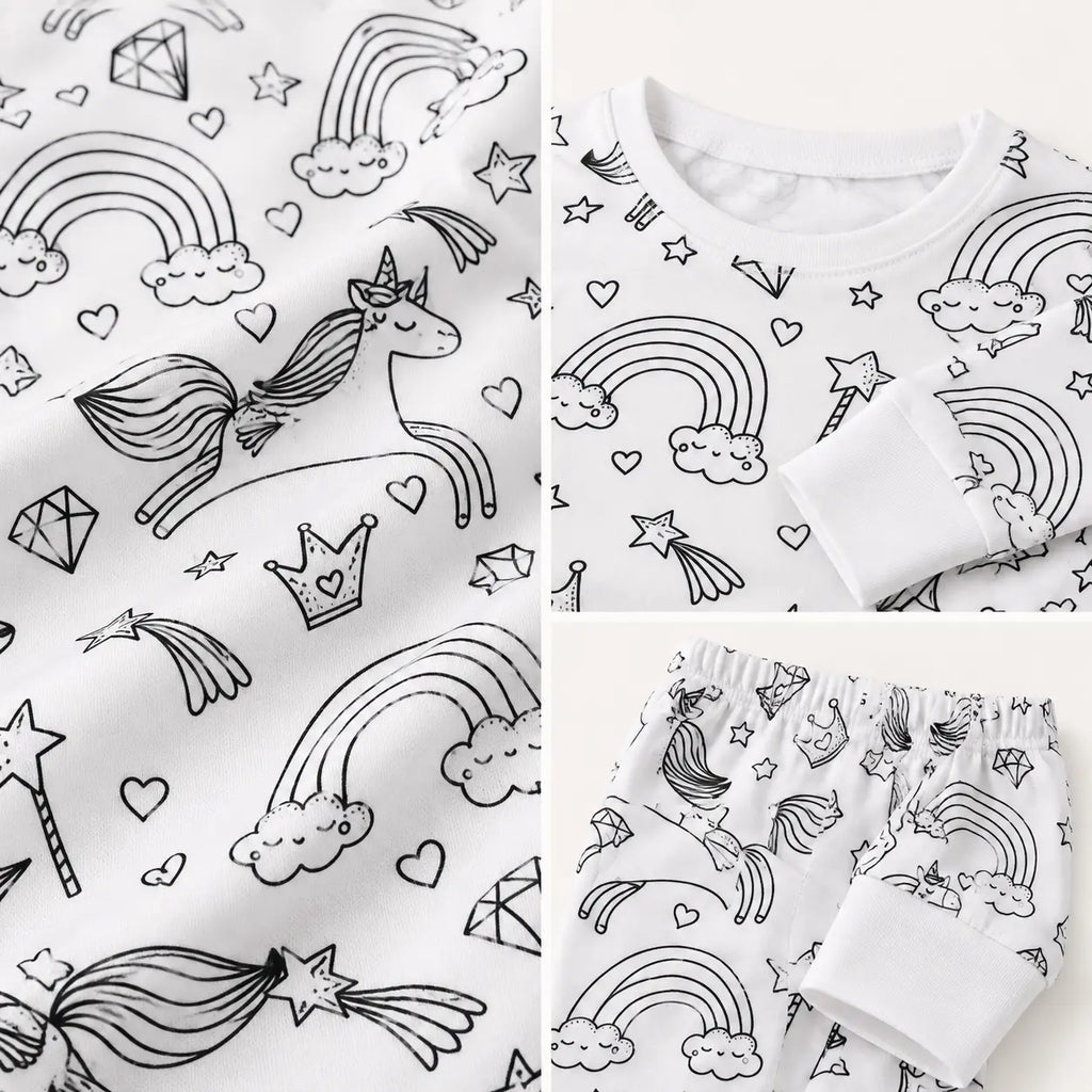 Pyjama À Colorier En Coton – vue 4 | le Juste Pyjama