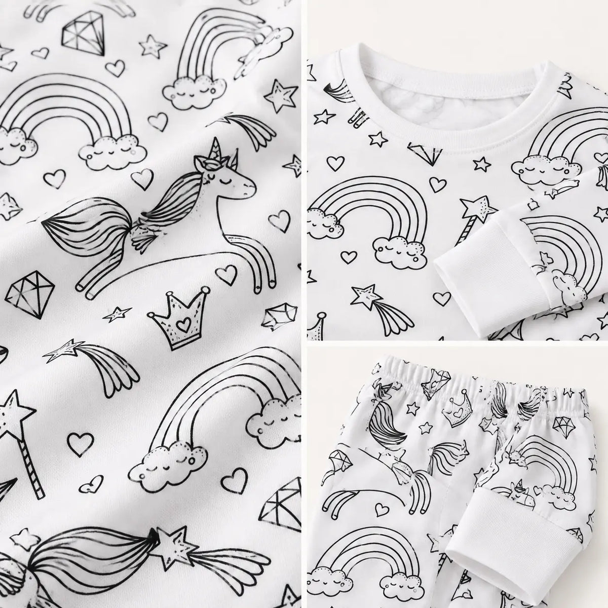 Pyjama À Colorier En Coton – vue 4 | le Juste Pyjama
