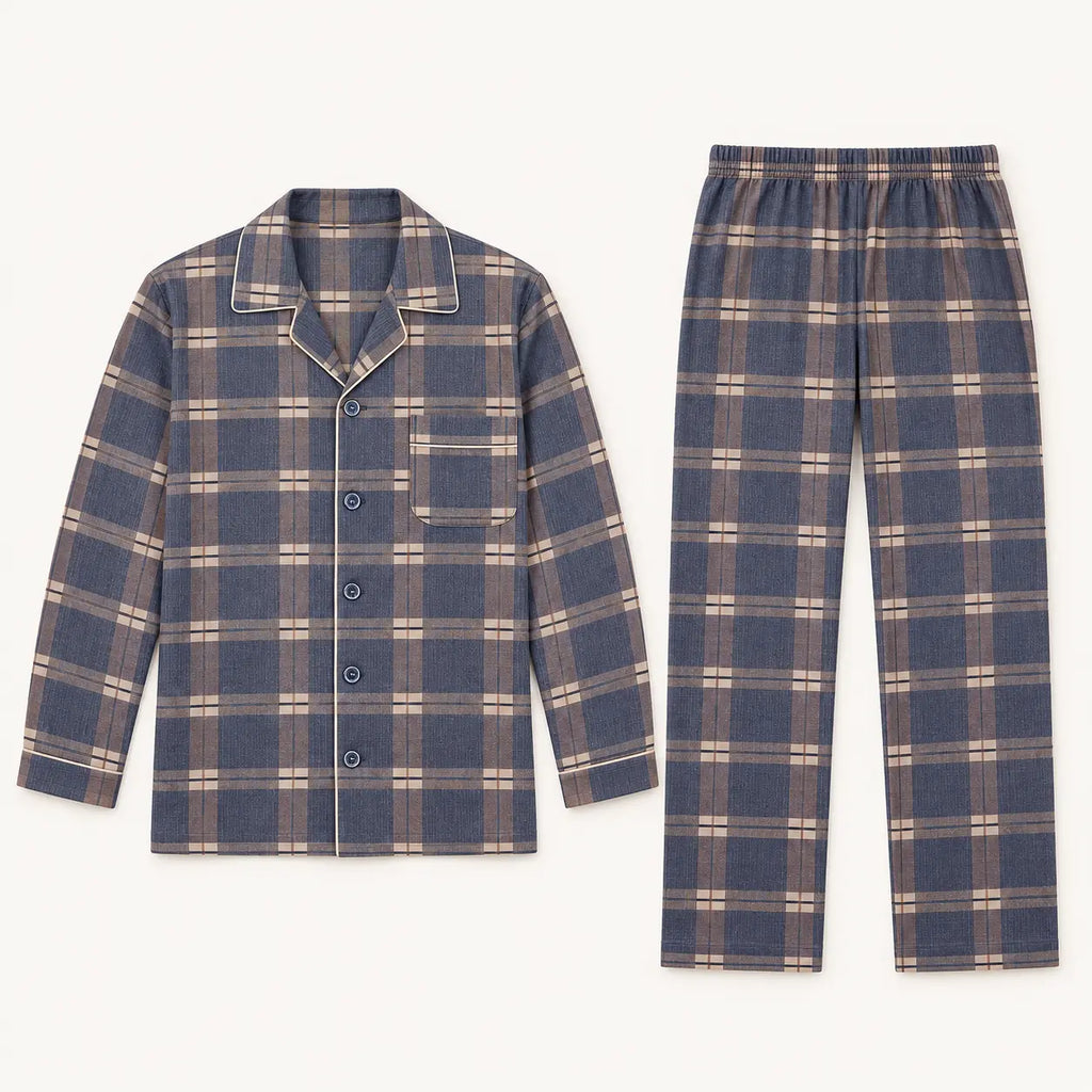 Pyjama À Carreaux Homme En Coton – vue 4 | le Juste Pyjama