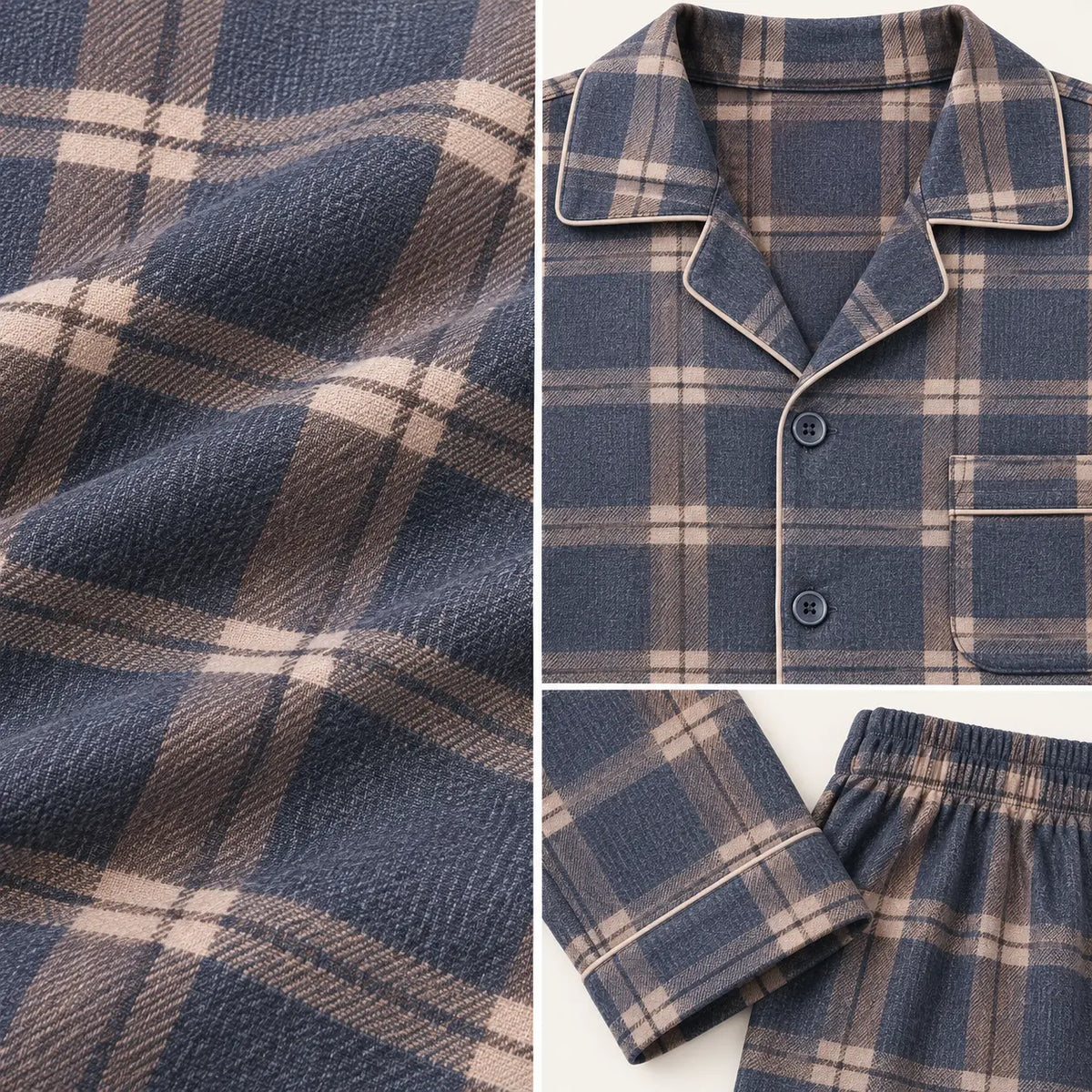 Pyjama À Carreaux Homme En Coton – vue 5 | le Juste Pyjama