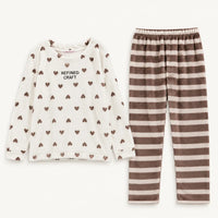 Pyjama Chaud Femme En Flanelle Chaude À Motifs Cœurs – vue 5 | le Juste Pyjama