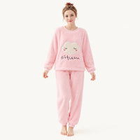 Pyjama Chaud Femme En Flanelle Chaude À Motifs Cœurs – vue 6 | le Juste Pyjama