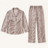 Pyjama En Satin Femme Imprimé Floral – vue 5 | le Juste Pyjama