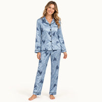 Pyjama Chemise Pantalon Femme En Satin Imprimé – vue 6 | le Juste Pyjama