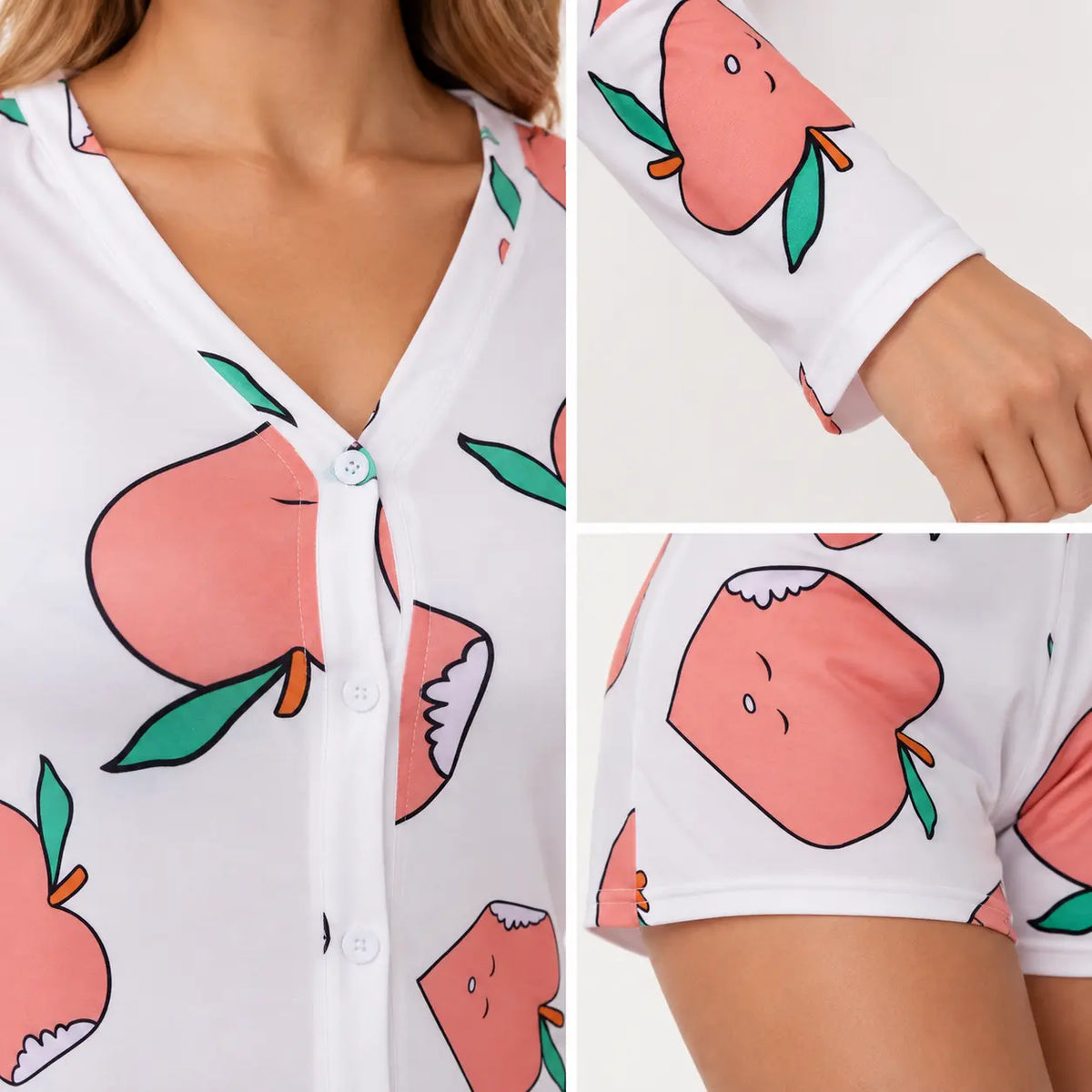Pyjama Combi-Short De Nuit Moulant – vue 4 | le Juste Pyjama