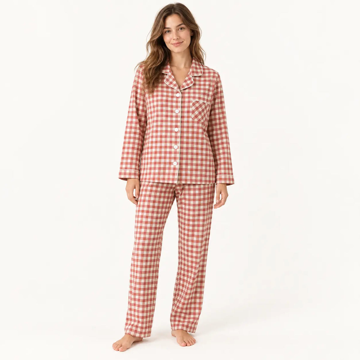 Pyjama Coton Femme À Carreaux | le Juste Pyjama