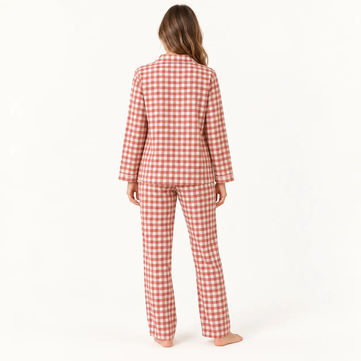 Pyjama Coton Femme À Carreaux – vue 2 | le Juste Pyjama