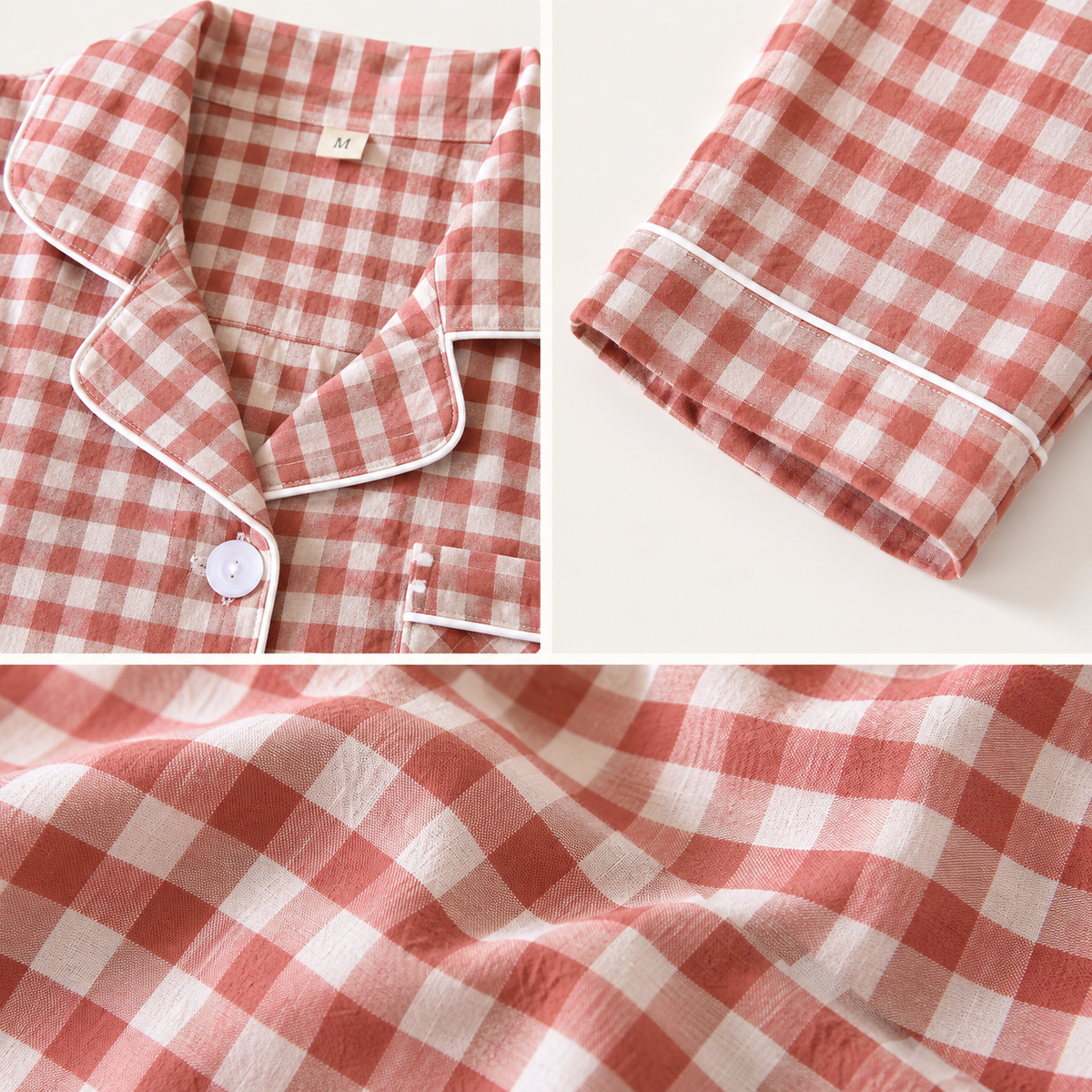 Pyjama Coton Femme À Carreaux – vue 4 | le Juste Pyjama