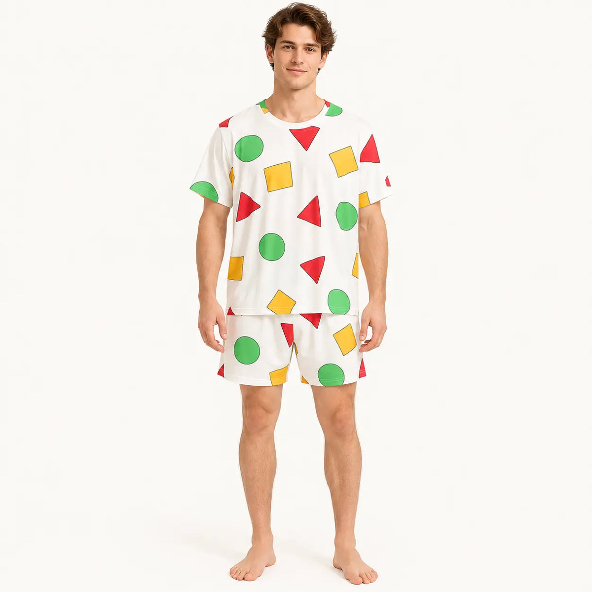 Pyjama Couple Coton Imprimé Formes Colorées – vue 7 | le Juste Pyjama