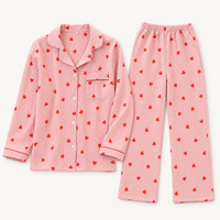Pyjama Double Gaze De Coton Imprimé Cœurs – vue 4 | le Juste Pyjama