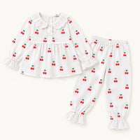 Pyjama En Coton Avec Dentelle Motif Cerises – vue 5 | le Juste Pyjama
