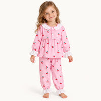 Pyjama En Coton Avec Dentelle Motif Cerises – vue 6 | le Juste Pyjama