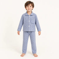 Pyjama En Coton À Carreaux Avec Col À Revers | le Juste Pyjama