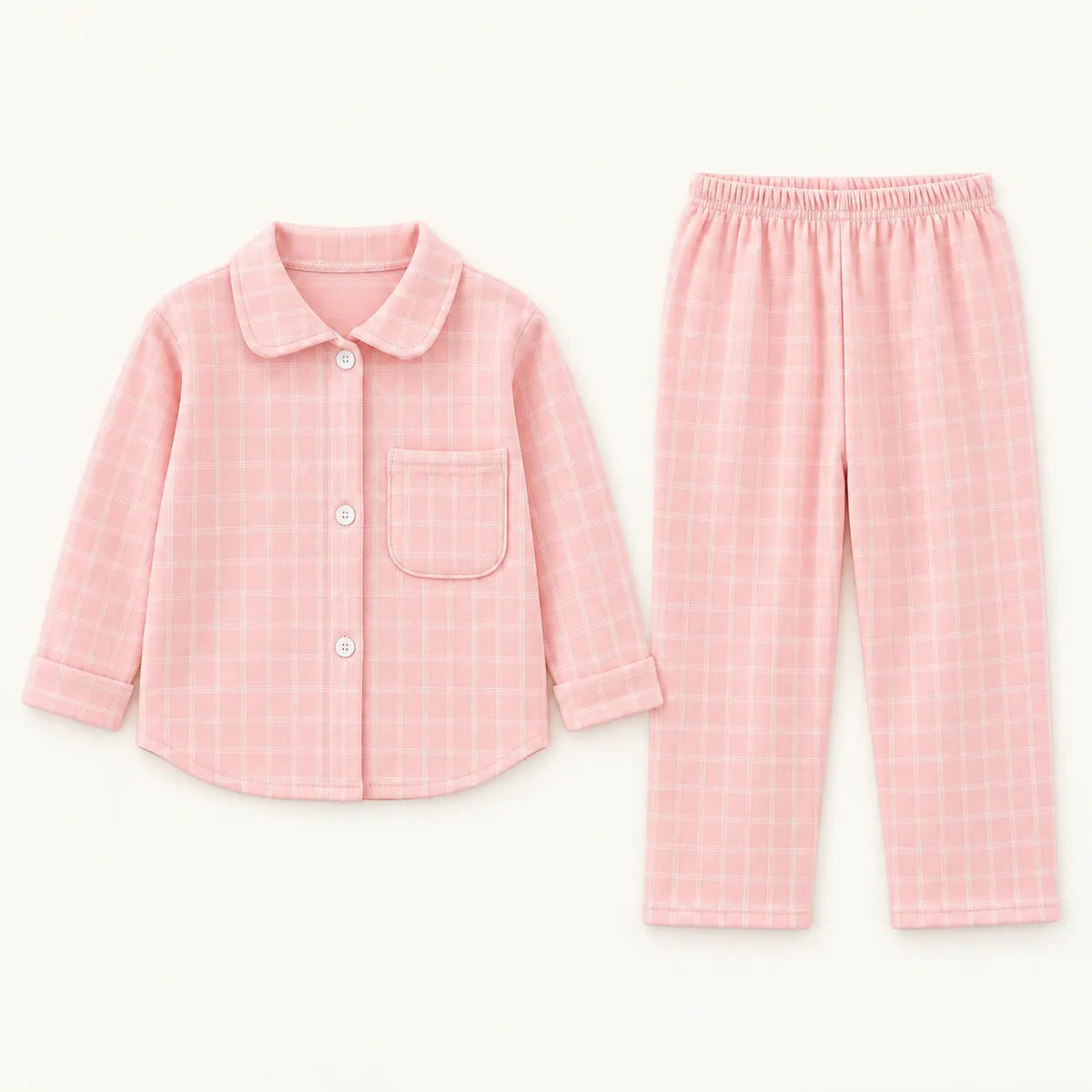 Pyjama En Coton À Carreaux Avec Col À Revers – vue 7 | le Juste Pyjama