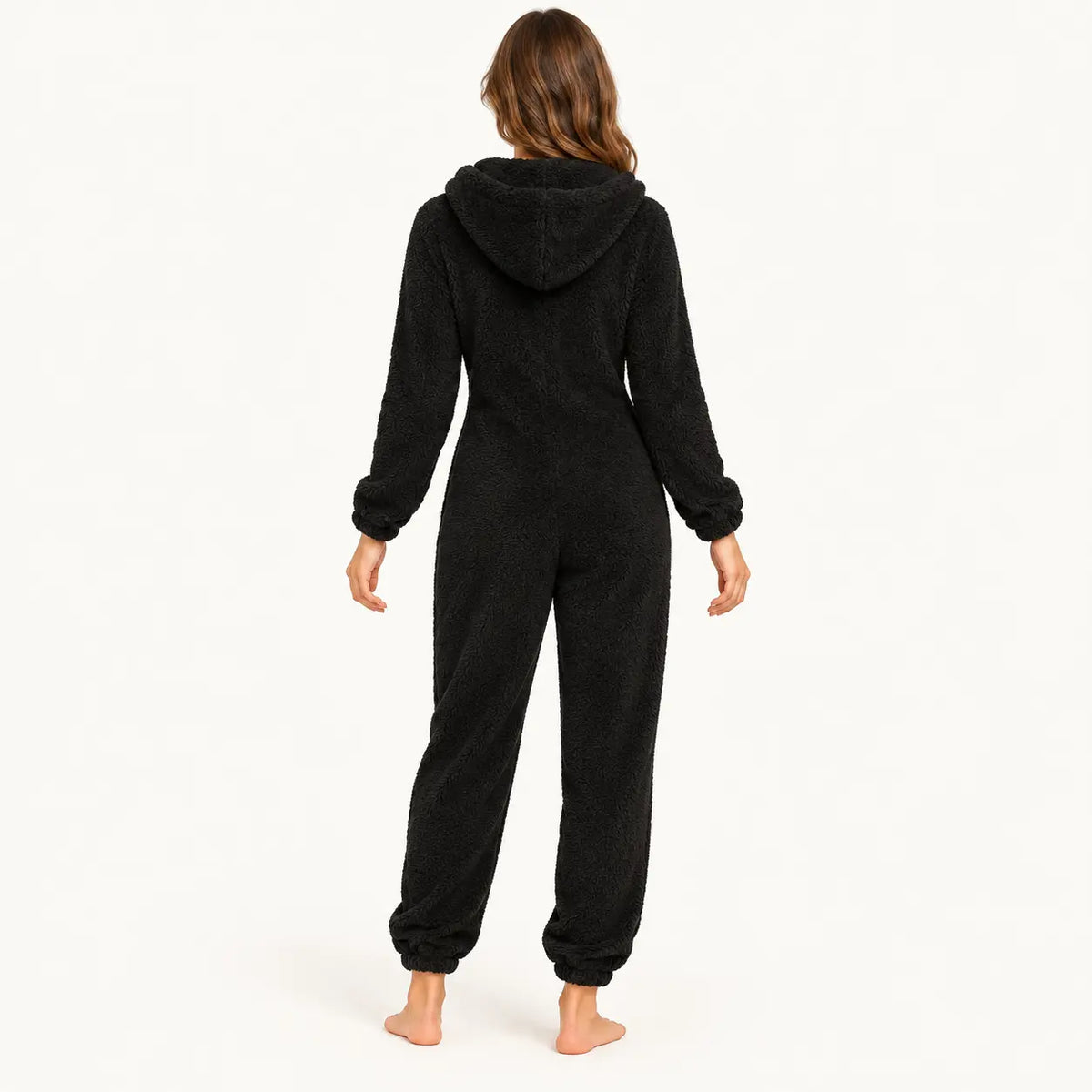 Pyjama En Polaire Femme Pelucheuse À Capuche – vue 2 | le Juste Pyjama