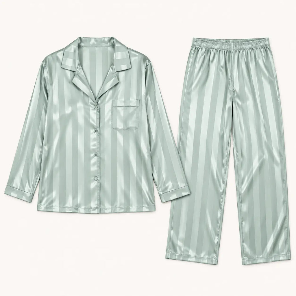 Pyjama En Satin À Rayures – vue 5 | le Juste Pyjama