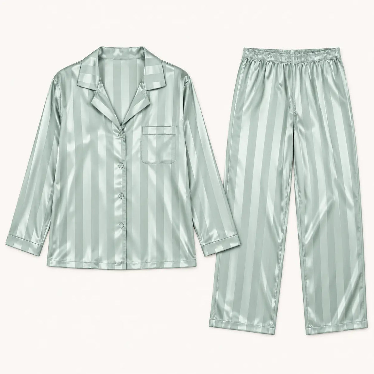 Pyjama En Satin À Rayures – vue 5 | le Juste Pyjama