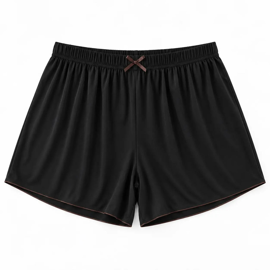 Pyjama En Soie De Glace Taille Élastique coloris noir | le Juste Pyjama