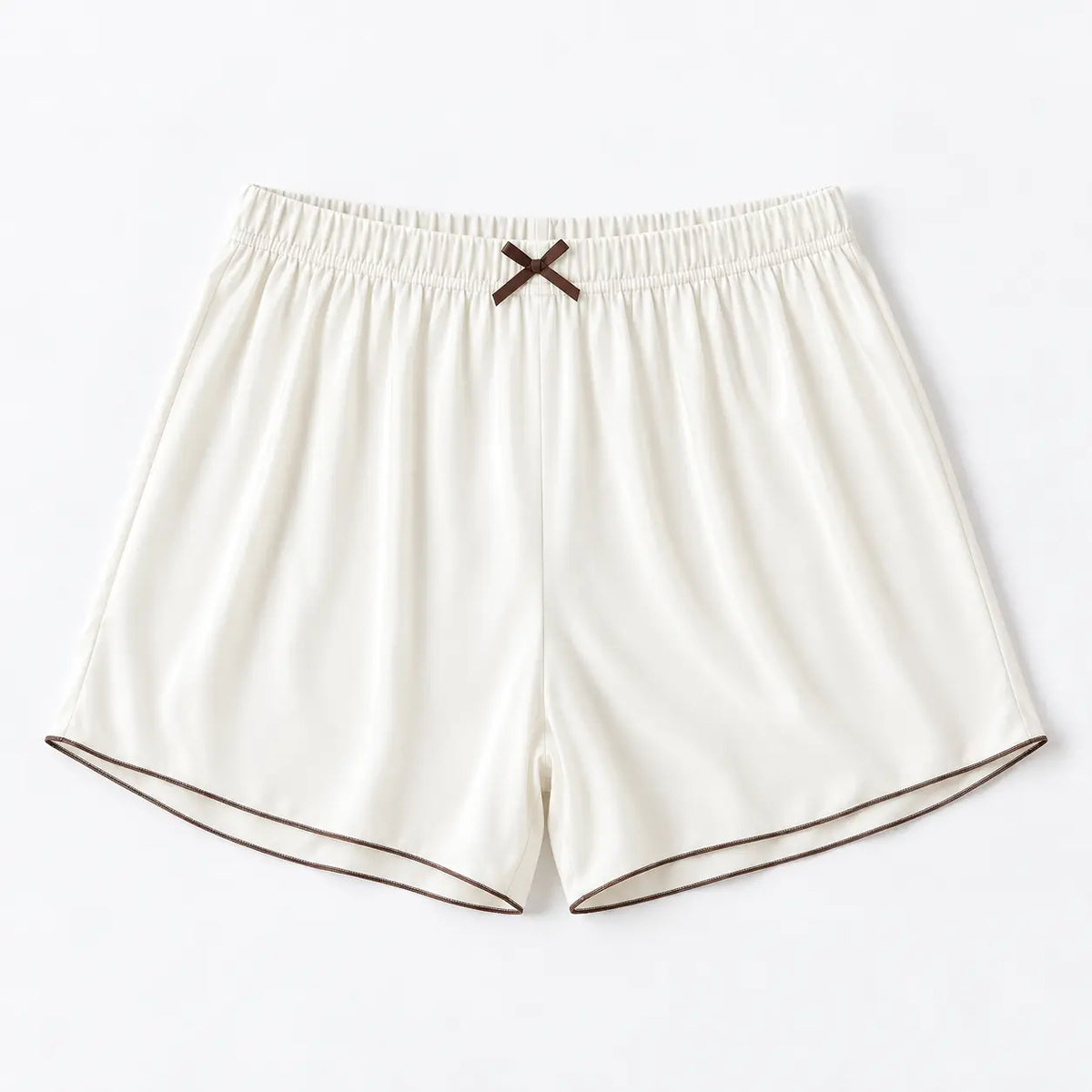 Pyjama En Soie De Glace Taille Élastique coloris blanc | le Juste Pyjama