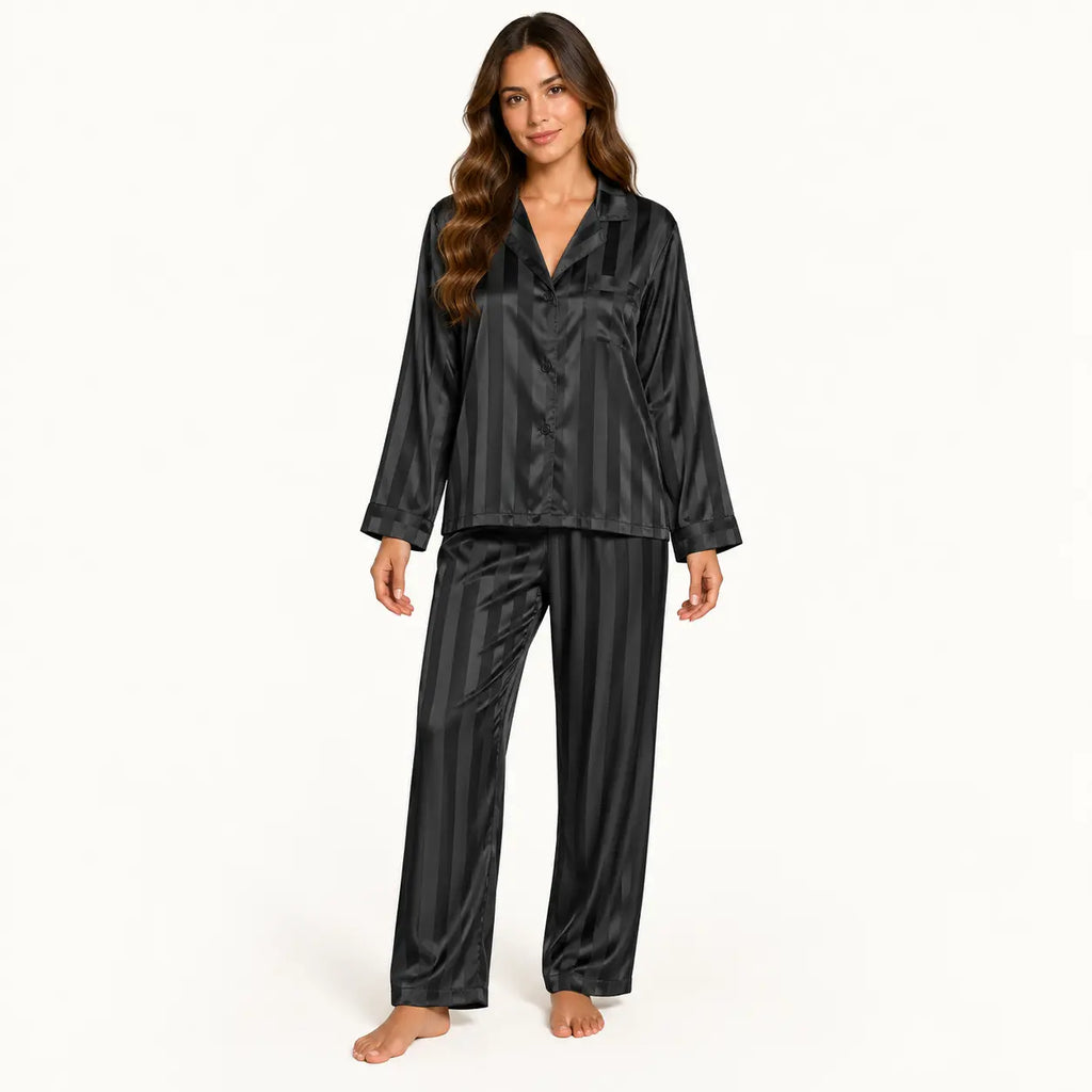 Pyjama Ensemble En Satin – vue 6 | le Juste Pyjama