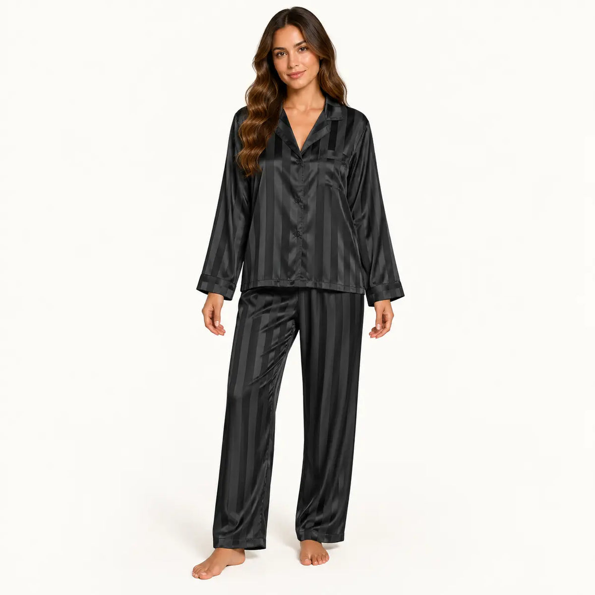 Pyjama Ensemble En Satin – vue 6 | le Juste Pyjama