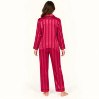 Pyjama Femme En Satin Rayé À Manches Longues – vue 2 | le Juste Pyjama