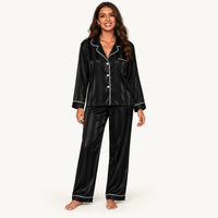 Pyjama Femme En Satin Rayé À Manches Longues – vue 8 | le Juste Pyjama