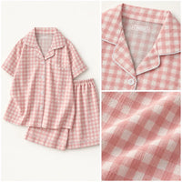 Pyjama Femmes À Carreaux Vichy Rose Et Blanc – vue 4 | le Juste Pyjama