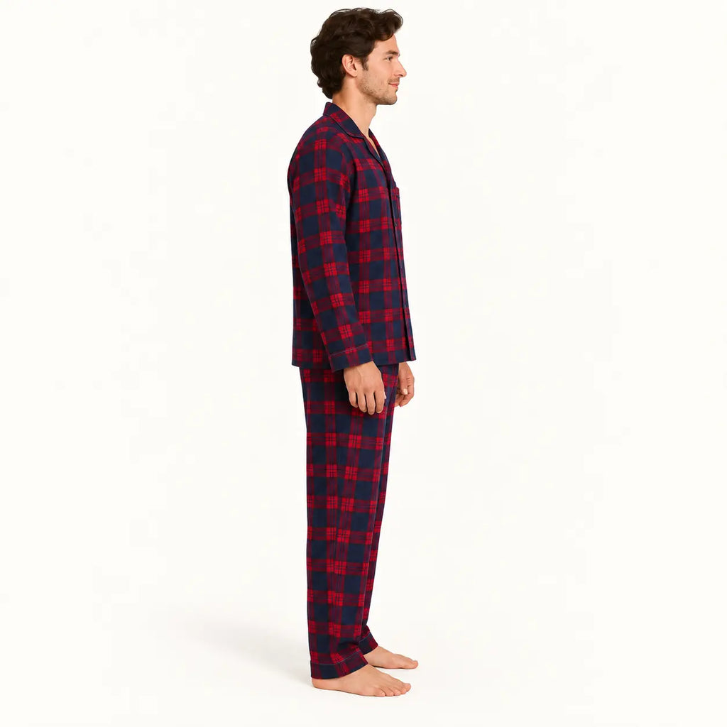 Pyjama Flanelle Coton À Carreaux – vue 3 | le Juste Pyjama