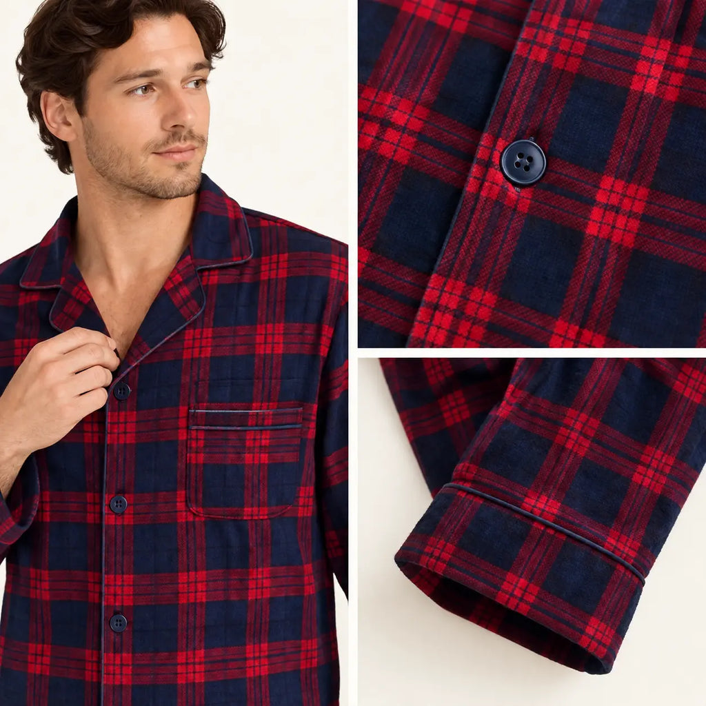 Pyjama Flanelle Coton À Carreaux – vue 4 | le Juste Pyjama