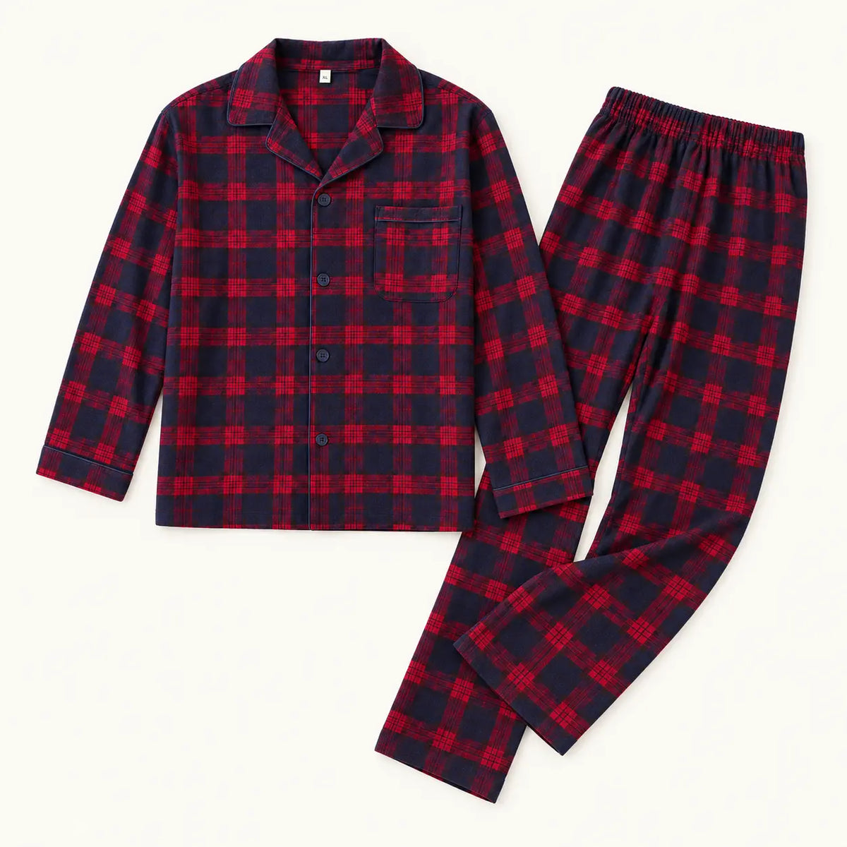 Pyjama Flanelle Coton À Carreaux – vue 5 | le Juste Pyjama