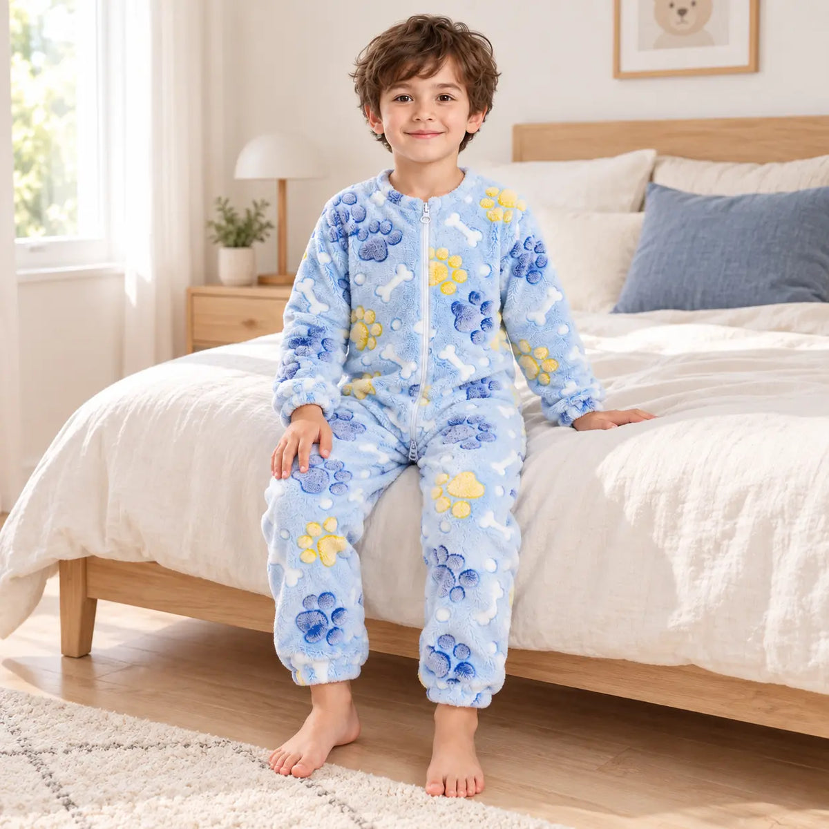 Pyjama Hiver Garcon Combinaison Polaire – vue 4 | le Juste Pyjama