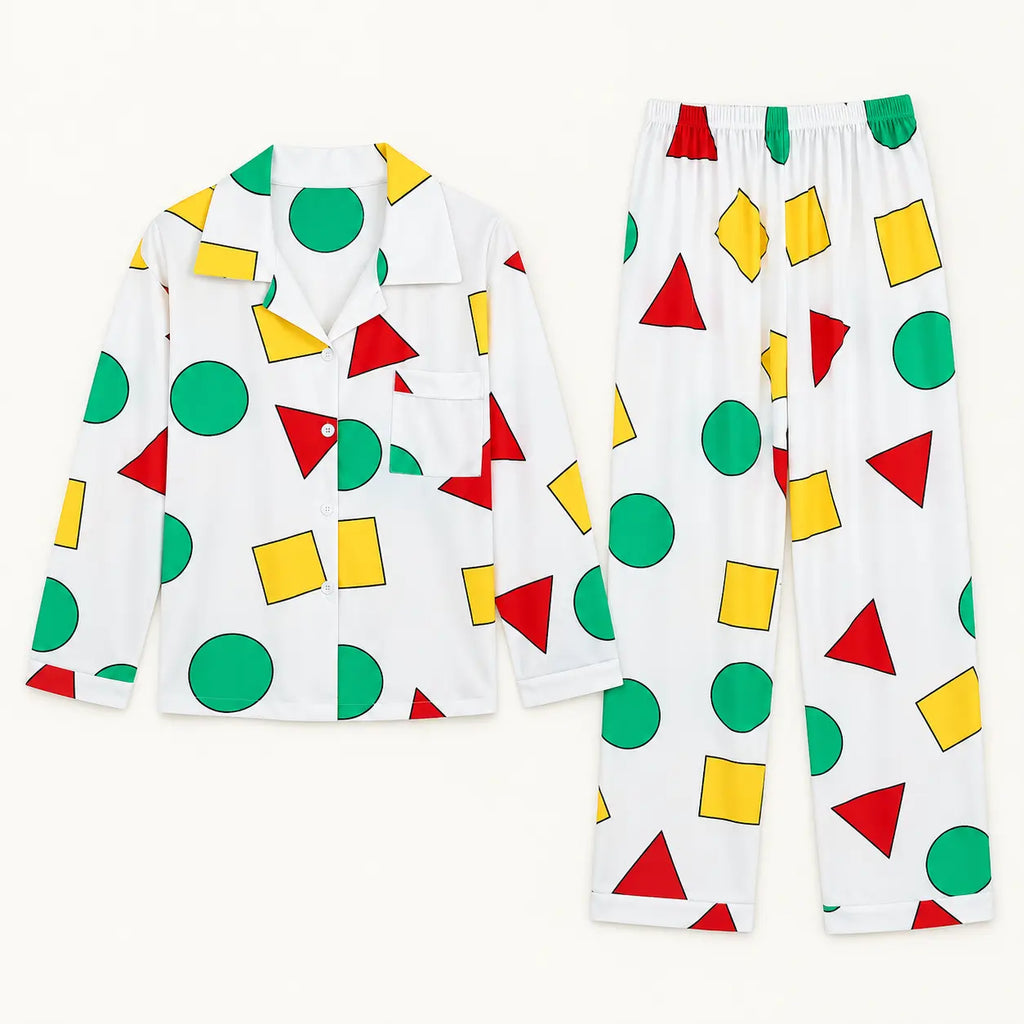 Pyjama Hiver Pour Femme Motif Géométrique Col À Revers – vue 5 | le Juste Pyjama