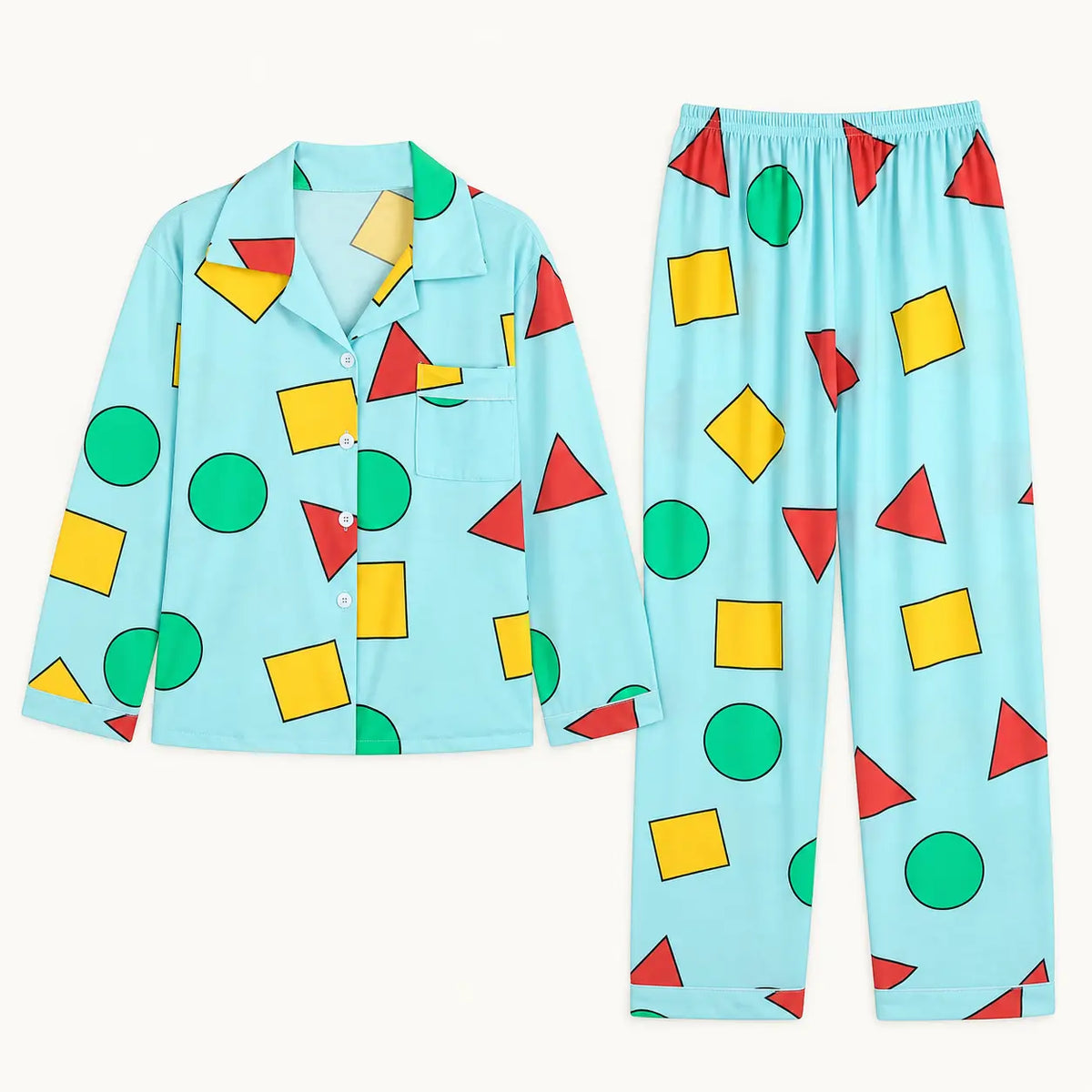 Pyjama Hiver Pour Femme Motif Géométrique Col À Revers – vue 6 | le Juste Pyjama