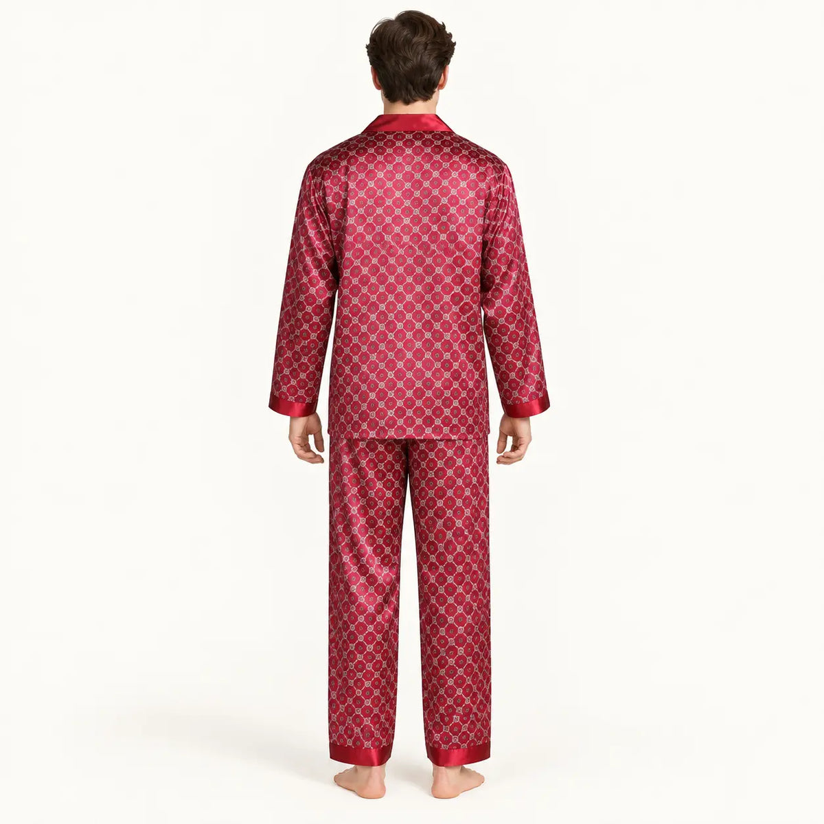 Pyjama Long Homme En Satin – vue 2 | le Juste Pyjama