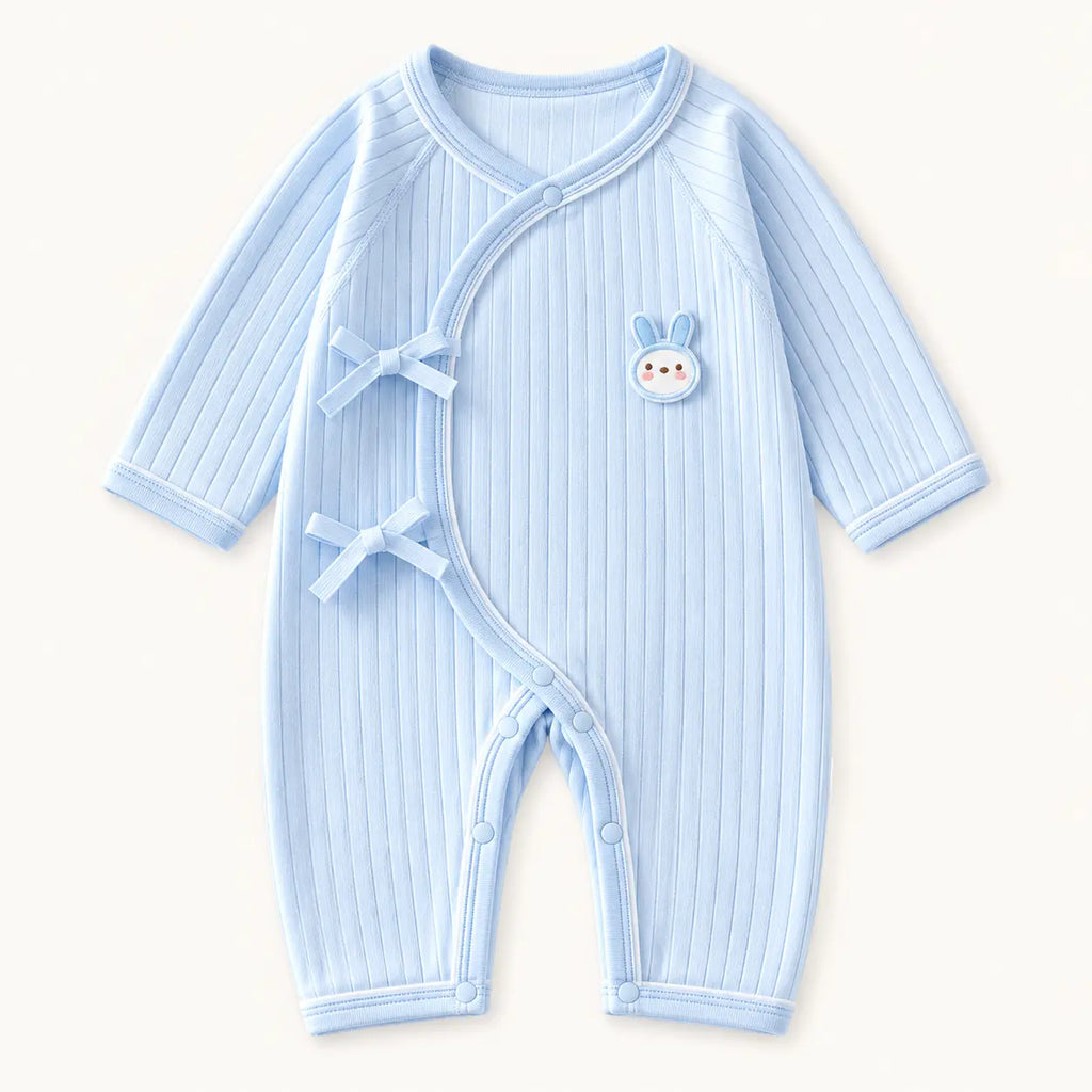 Pyjama Naissance Bébé En Coton À Nouettes – vue 8 | le Juste Pyjama