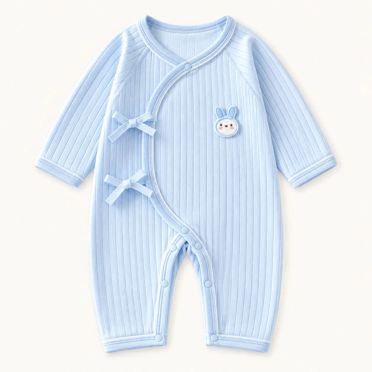 Pyjama Naissance Bébé En Coton À Nouettes – vue 8 | le Juste Pyjama