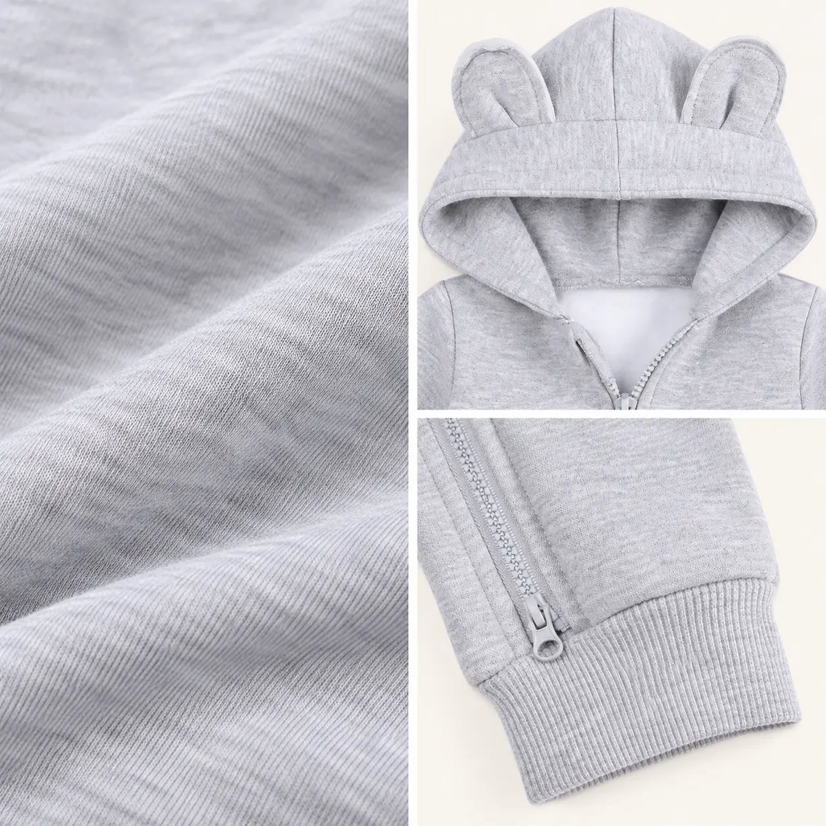 Pyjama Polyester À Capuche Avec Oreilles En Coton – vue 4 | le Juste Pyjama