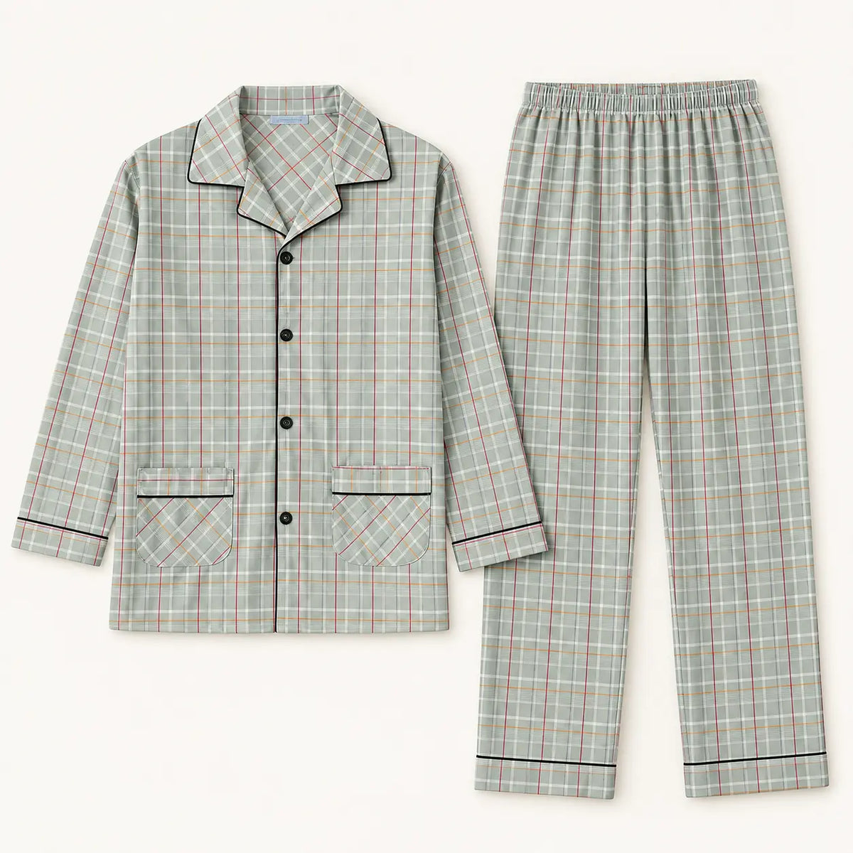 Pyjama Pour Homme À Carreaux Boutonné – vue 5 | le Juste Pyjama