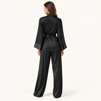 Pyjama Satin Col En V – vue 2 | le Juste Pyjama