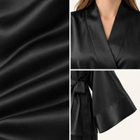 Pyjama Satin Col En V – vue 4 | le Juste Pyjama