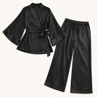 Pyjama Satin Col En V – vue 5 | le Juste Pyjama