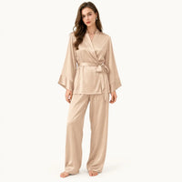 Pyjama Satin Col En V – vue 7 | le Juste Pyjama