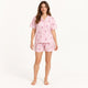 Pyjama Short Femme Rayé Rose Deux Pièces D'Été | le Juste Pyjama