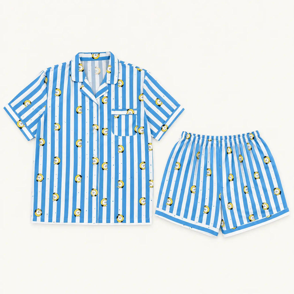 Pyjama Short Femme Rayé Rose Deux Pièces D'Été – vue 6 | le Juste Pyjama
